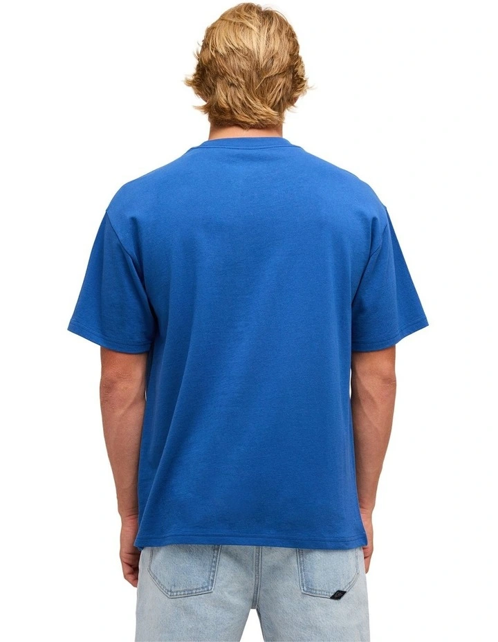 Impaired Panel Oversized T-Shirt In Monaco Blue image 2