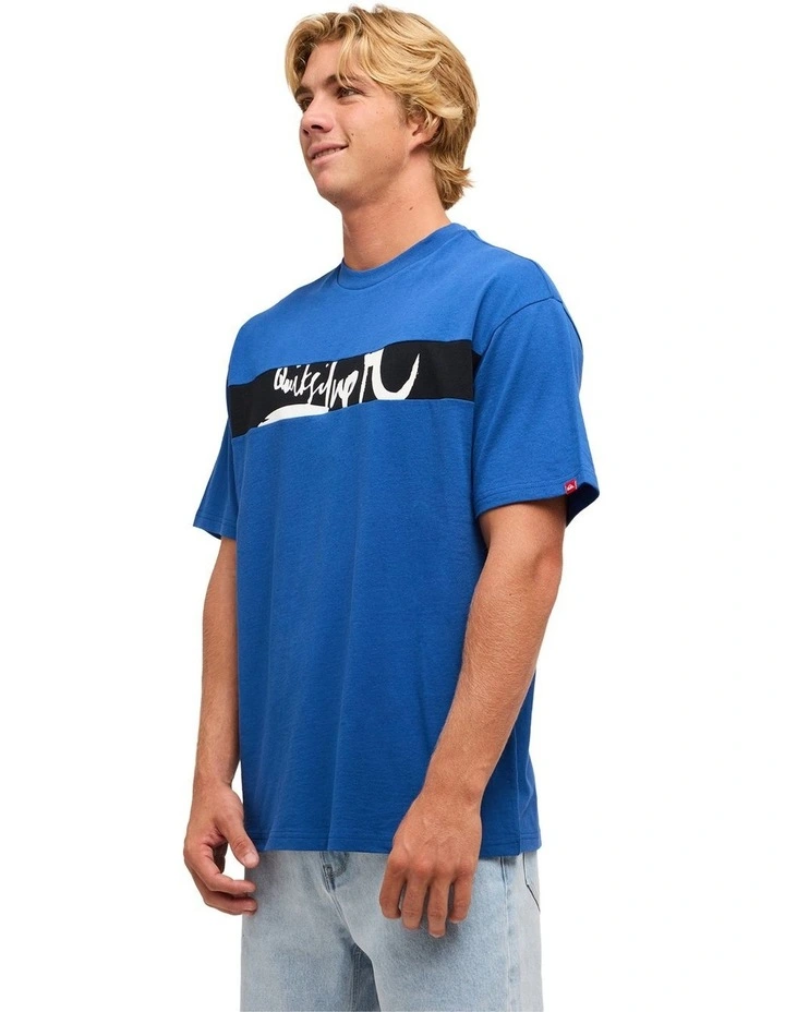 Impaired Panel Oversized T-Shirt In Monaco Blue image 3