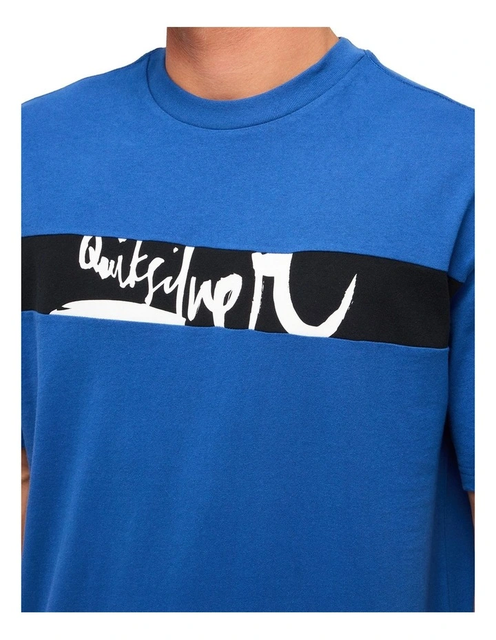 Impaired Panel Oversized T-Shirt In Monaco Blue image 4