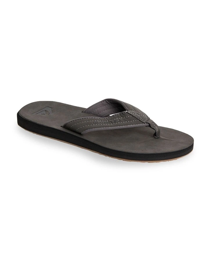 Carver Nubuck Thongs in Black image 1