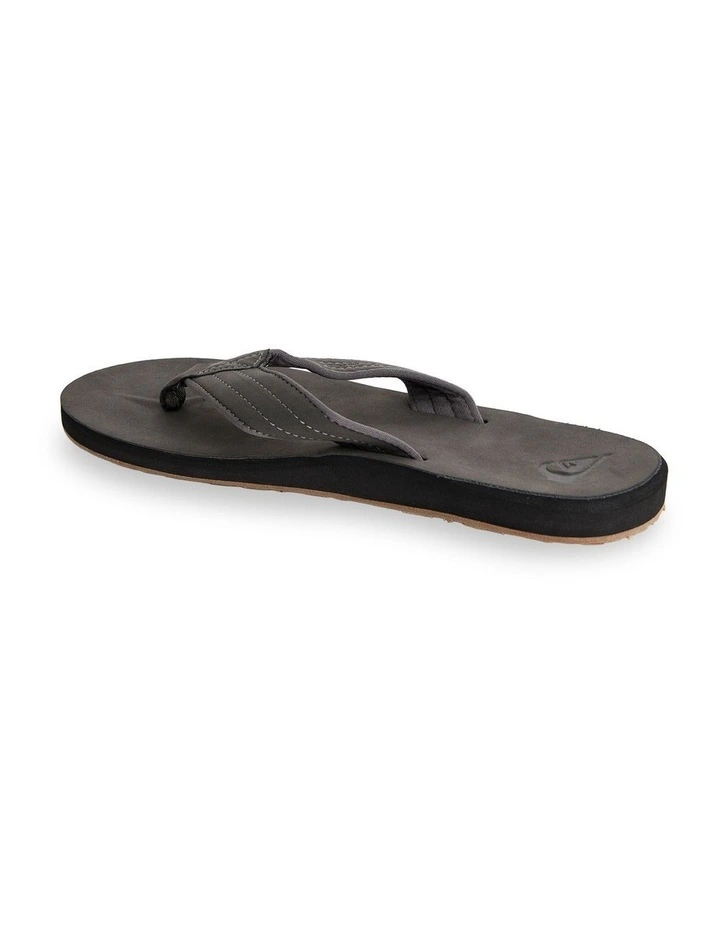 Carver Nubuck Thongs in Black image 2