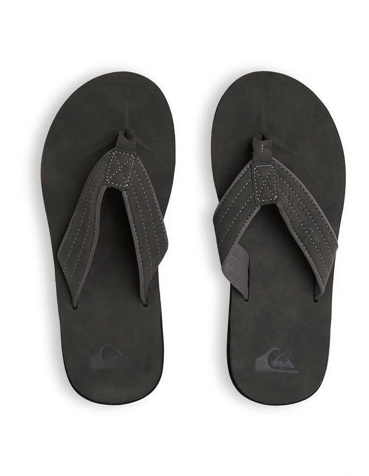 Carver Nubuck Thongs in Black image 3