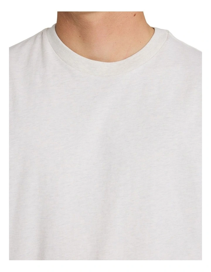 Salt Water Crew T-Shirt in Snow White Heather image 4