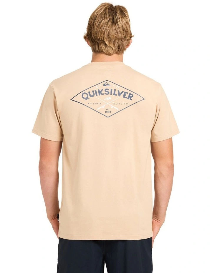 Fishos T-Shirt in Pale Khaki image 2