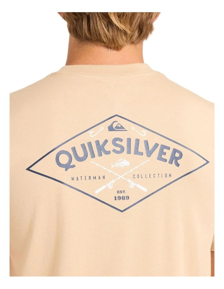 Fishos T-Shirt in Pale Khaki image 4