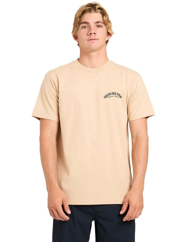 Salty Lines T-Shirt in Pale Khaki image 1