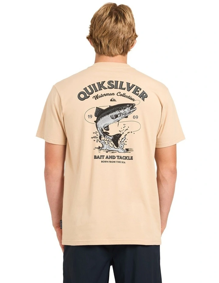 Salty Lines T-Shirt in Pale Khaki image 2