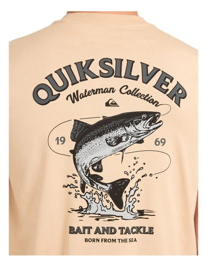 Salty Lines T-Shirt in Pale Khaki image 4