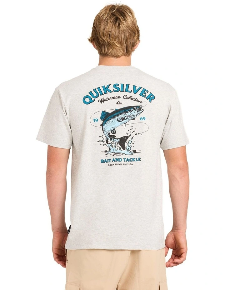 Salty Lines T-Shirt in Light Grey Heather image 2