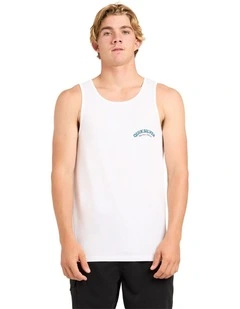Salty Lines Tank in White