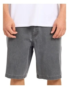 Wrench Denim Shorts In Iron Gate