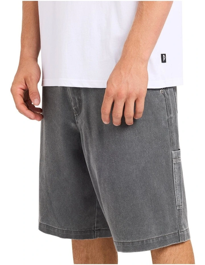 Wrench Denim Shorts In Iron Gate image 3