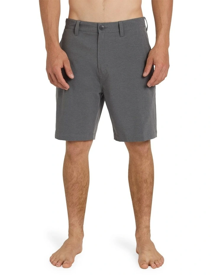 Union Heather Amph 19 Inch Hybrid Shorts In Black Heather image 1