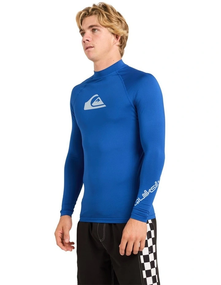 All Time UPF 50 Long Sleeve Rashguard In Monaco Blue image 3