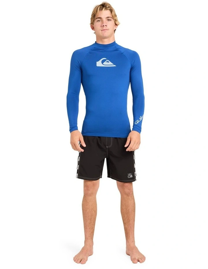 All Time UPF 50 Long Sleeve Rashguard In Monaco Blue image 5