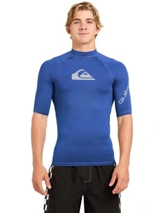 All Time Upf 50 Short Sleeve Rash Vest In Monaco Blue