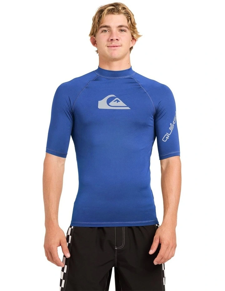 All Time Upf 50 Short Sleeve Rash Vest In Monaco Blue image 1