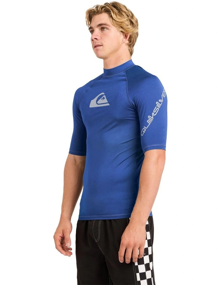All Time Upf 50 Short Sleeve Rash Vest In Monaco Blue image 3