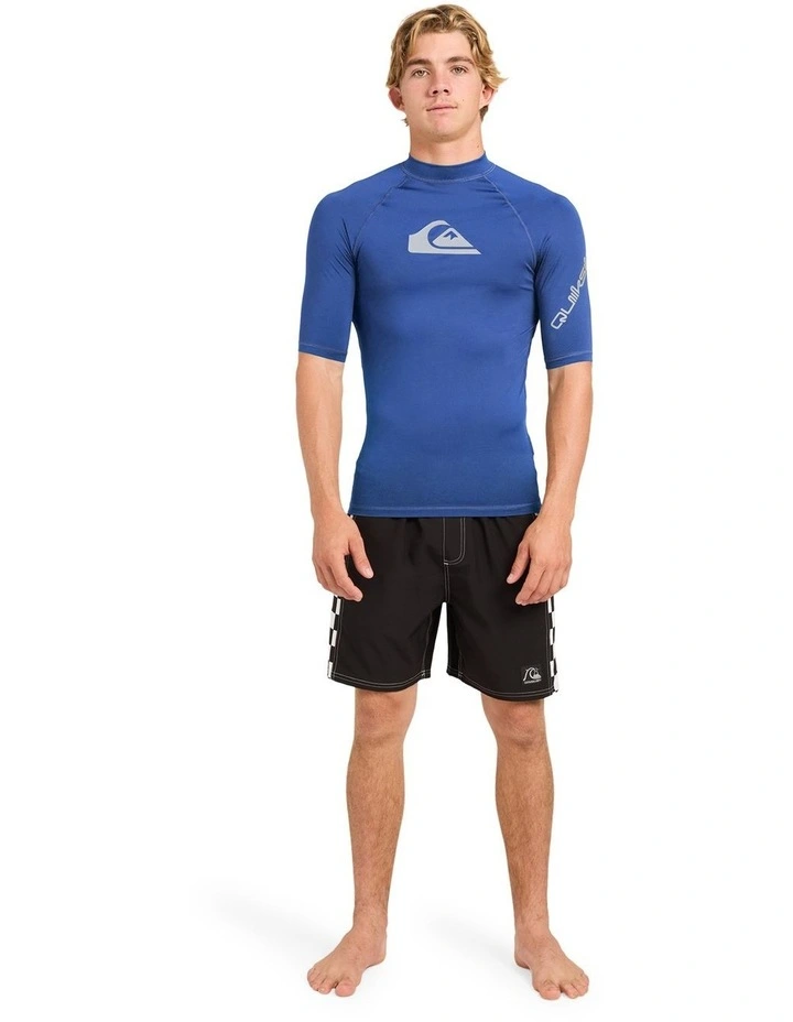 All Time Upf 50 Short Sleeve Rash Vest In Monaco Blue image 5
