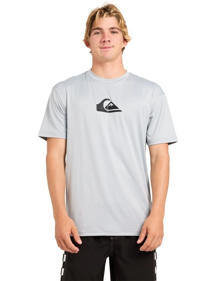 Solid Streak UPF 50 Short Sleeve Rashguard In Quarry image 1