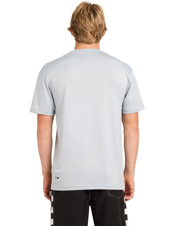 Solid Streak UPF 50 Short Sleeve Rashguard In Quarry image 2