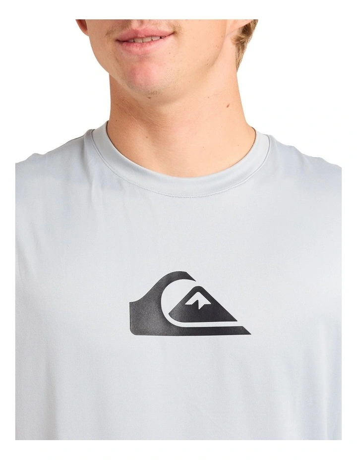 Solid Streak UPF 50 Short Sleeve Rashguard In Quarry image 4