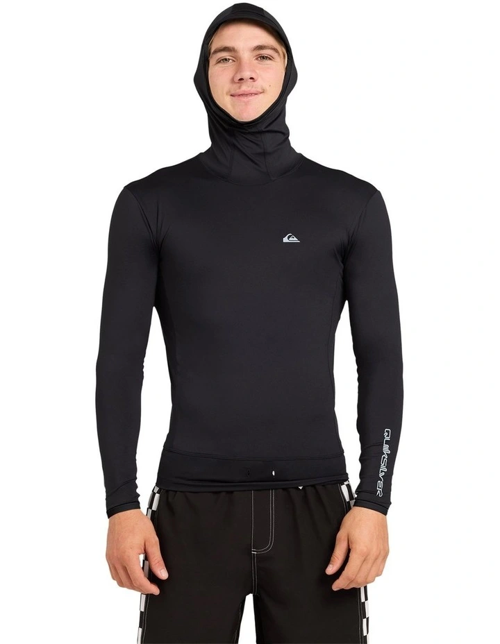 Highline Hooded Long Sleeve Rashguard In Black image 1