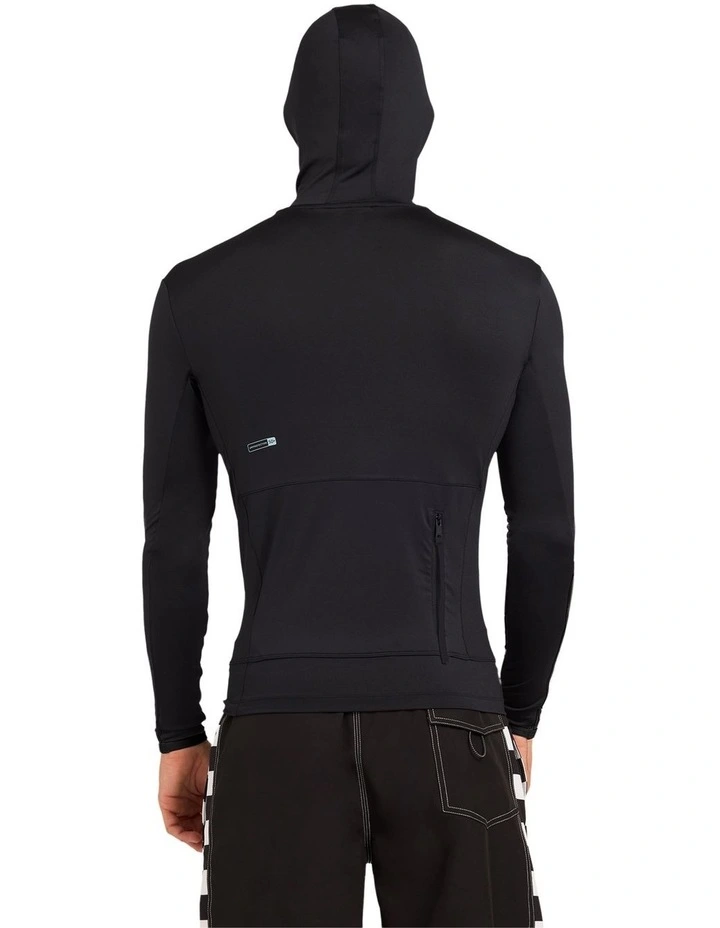 Highline Hooded Long Sleeve Rashguard In Black image 2