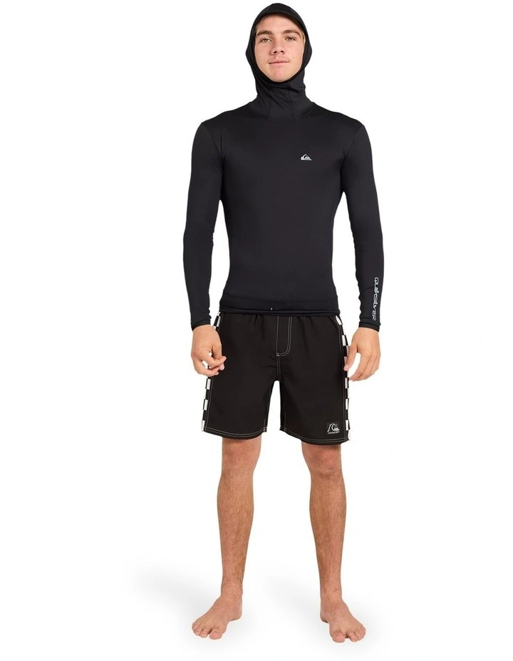 Highline Hooded Long Sleeve Rashguard In Black image 5