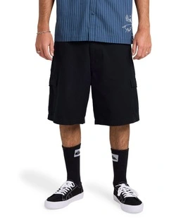 04S 21 Inch Cargo Shorts In Black