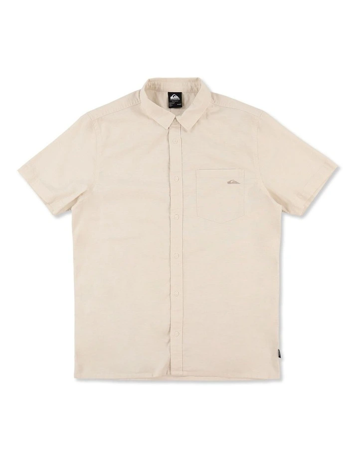 Palm Waves Short Sleeve Shirt In Birch image 1