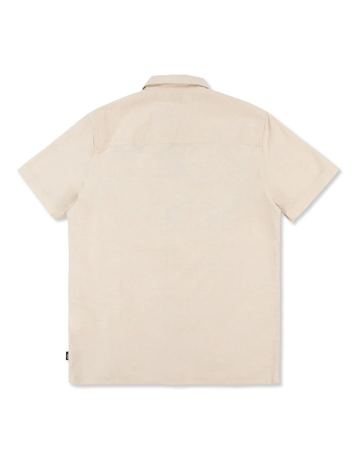 Palm Waves Short Sleeve Shirt In Birch image 2