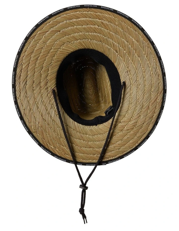 Pierside Taper Straw Hat In Black image 2