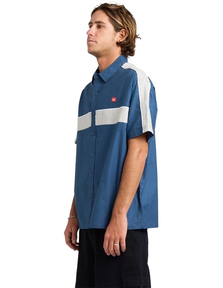 Genetic Short Sleeve Shirt In Dark Denim image 3