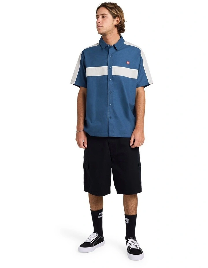 Genetic Short Sleeve Shirt In Dark Denim image 5