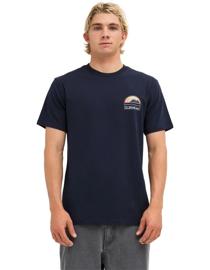 Mountain Lines T-Shirt In Dark Navy image 1