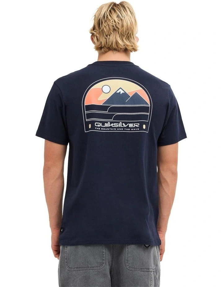 Mountain Lines T-Shirt In Dark Navy image 2