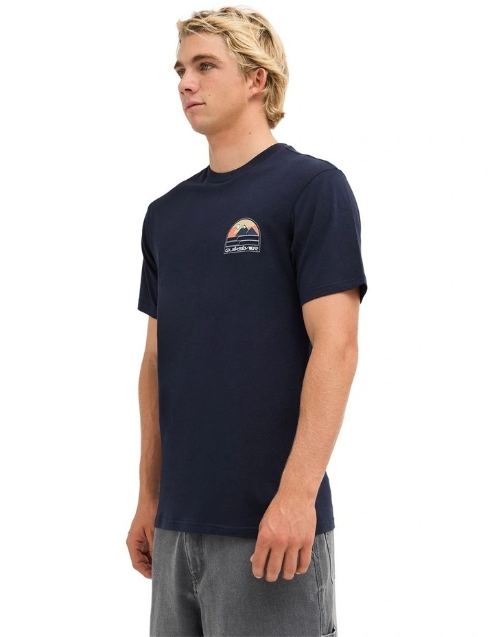 Mountain Lines T-Shirt In Dark Navy image 3