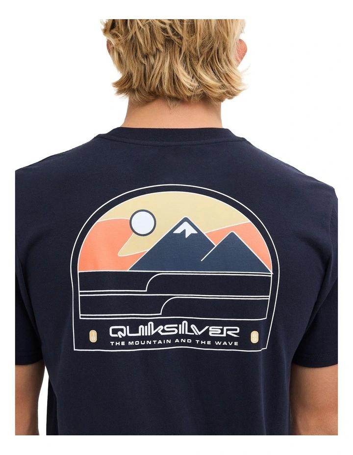 Mountain Lines T-Shirt In Dark Navy image 4