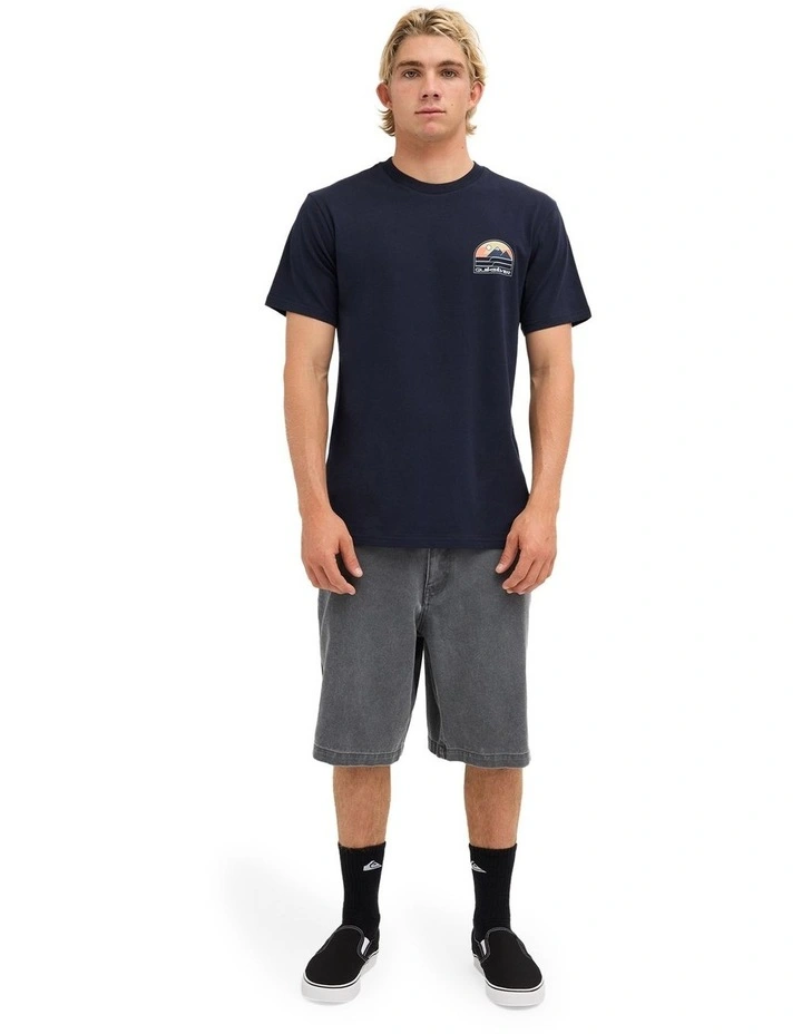 Mountain Lines T-Shirt In Dark Navy image 5