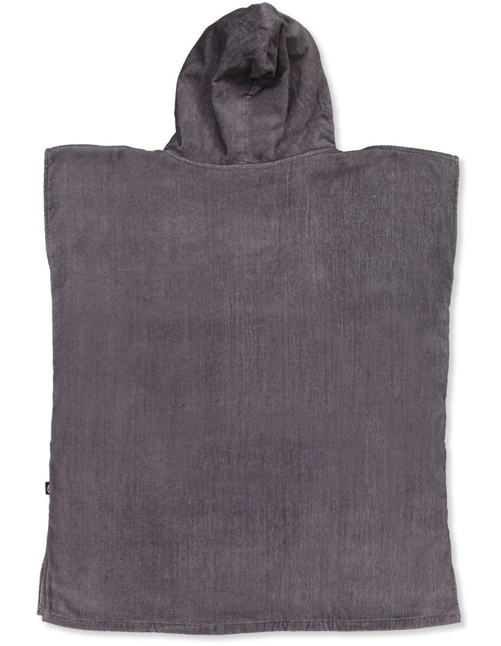Boys 8-16 Wax Heads Hooded Towel In Iron Gate image 2