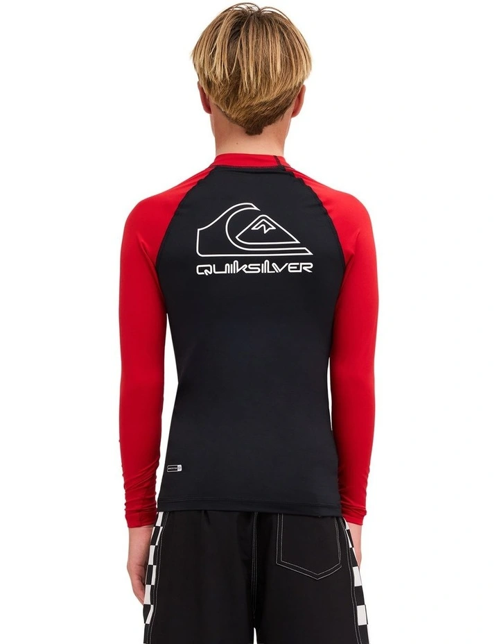 Boys 8-16 On Tour Long Sleeve Id Rashguard In Black/salsa image 2