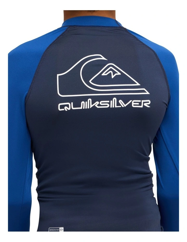 Boys 8-16 On Tour Long Sleeve Id Rash Vest In Mood Indigo image 4
