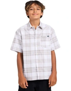 Boys 8-16 Campaign Shirt In Gray Violet
