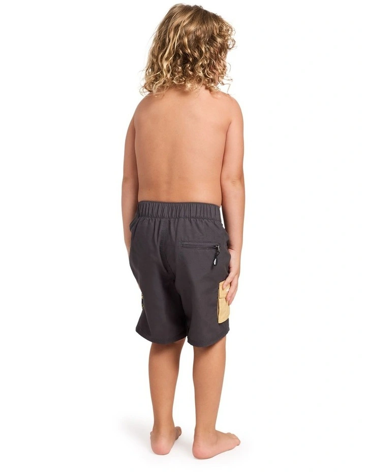 Boys 2-7 Wax Heads 13 Inch Boardshorts In Dark Shadow image 2