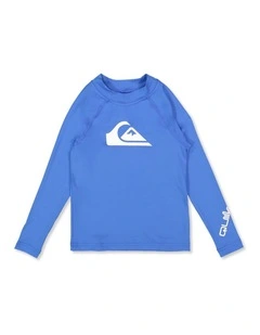 Boys 2-7 All Time Long Sleeve Id Rashguard In Palace Blue