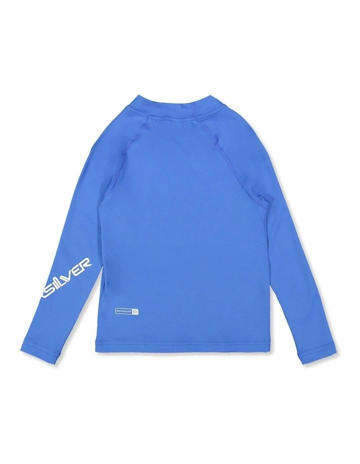 Boys 2-7 All Time Long Sleeve Id Rashguard In Palace Blue image 2