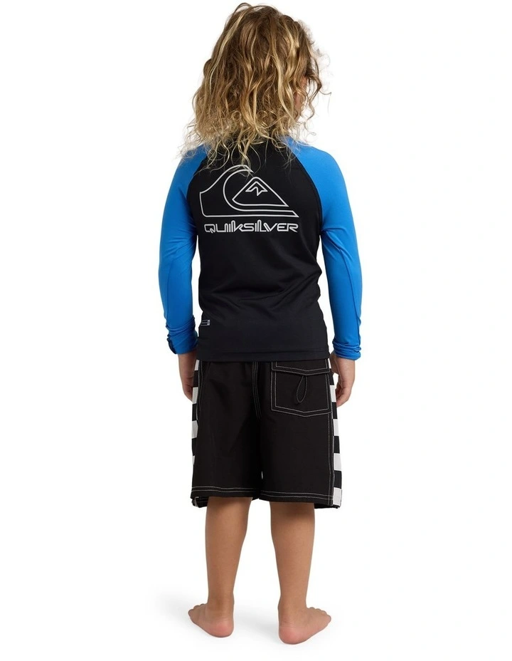 Boys 2-7 On Tour Long Sleeve Id Rashguard In Palace Blue image 2