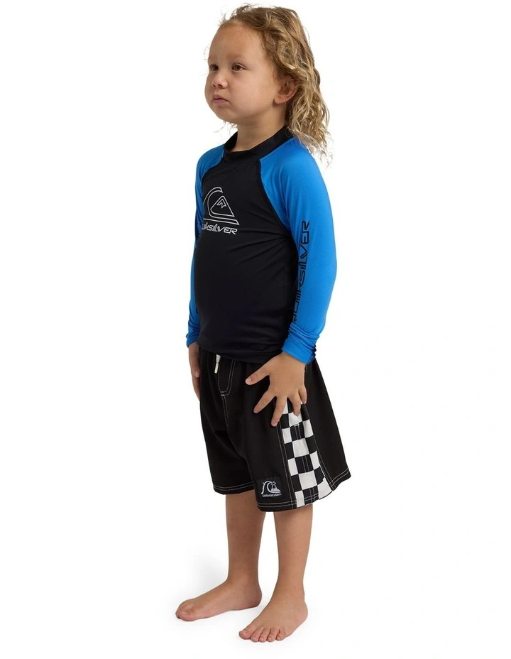 Boys 2-7 On Tour Long Sleeve Id Rashguard In Palace Blue image 3