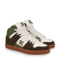 Cure Hi Top Sneakers in Brown Olive Offwhite